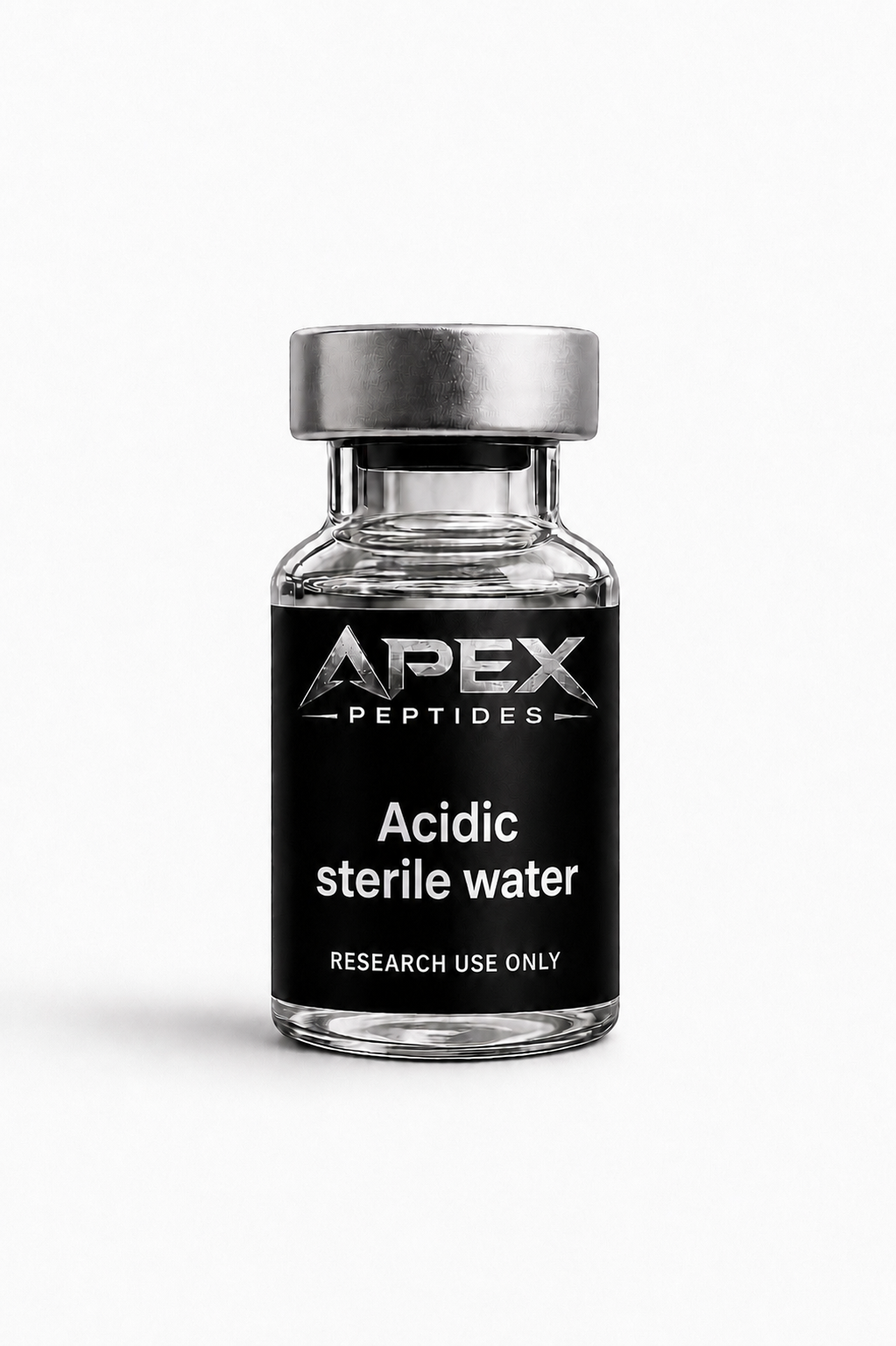 Acidic Sterile Water research product vial
